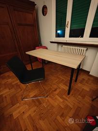 tavolo scrivania Ikea + sedia ufficio 