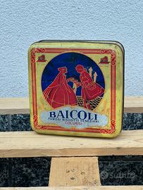 Scatola di latta vintage Baicoli Colussi veneziani