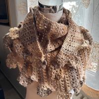 Sciarpa baktus lana acrilico crochet