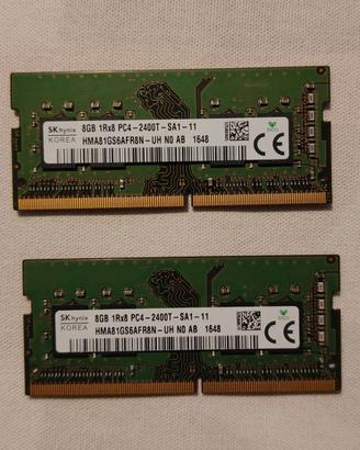 2x8GB Ram DDR4 So-Dimm 2400 Mhz