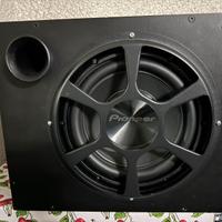 Subwoofer pioneer da 25cm con box e amplificatore