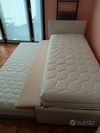 letto singolo più il secondo estraibile 