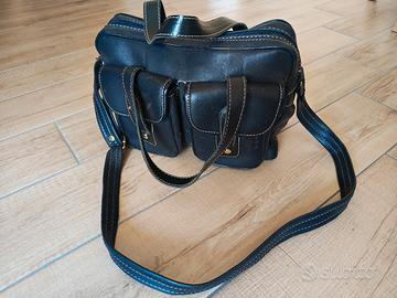 Borsa donna eco pelle blu