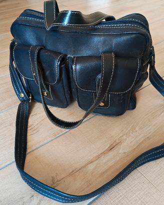 Borsa donna eco pelle blu