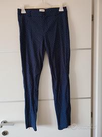 Pantaloni Oltre blu a pois taglia 42