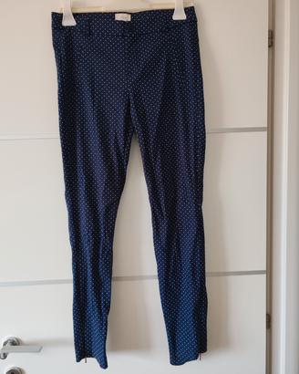 Pantaloni Oltre blu a pois taglia 42