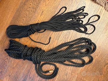 corde intrecciate, nere