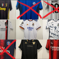 lotto maglie calcio per liberare l'armadio tutte M