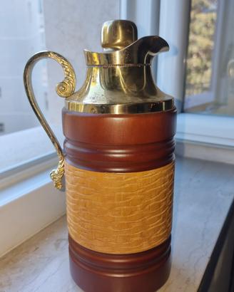 Brocca Thermos anni 60 Aldo Tura Ottone e cuoio!