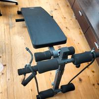 panca inclinata addominali