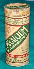 Scatola in latta '900 Opocalcium irradiato UCM