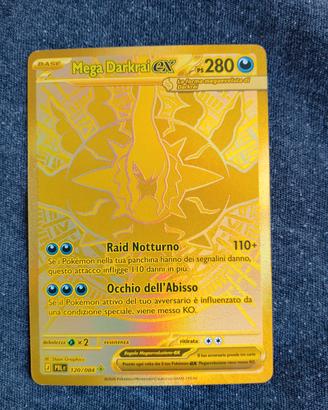 Carta Pokémon Mega Darkrai ex GOLD Buio Pesto 