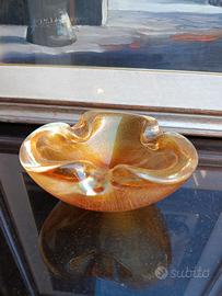 Svuotatasche Murano Seguso Fogliaoro24k 