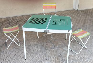 Tavolino pieghevole da campeggio anni 80 vintage