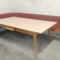 tavolo con panca ad angolo+ bicicletta da donna