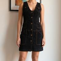 Abito nero in denim Benneton taglia 5 