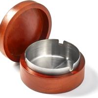 Posacenere In Acciaio Inox e Legno per esterni