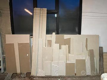 Pannelli cartongesso con montanti