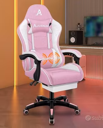 Sedia Gaming/Poggiapiedi /Cuscino Massaggiante