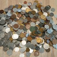 #1904 – 1.8 kg monete Mondiali miste danneggiate