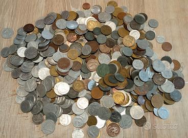 #1904 – 1.8 kg monete Mondiali miste danneggiate