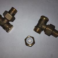 10 Detentori in ottone a squadro 3/8x 12 nuovi