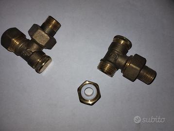 10 Detentori in ottone a squadro 3/8x 12 nuovi