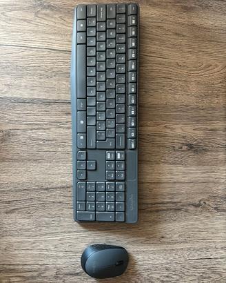 Tastiera + Mouse Logitech Wireless MK235