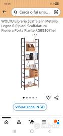 libreria stile industrial 