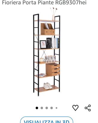 libreria stile industrial 