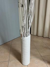 Vaso da terra bianco opaco effetto ruvido