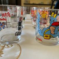 8 BICCHIERI NUTELLA DA COLLEZIONE VINTAGE