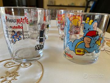 8 BICCHIERI NUTELLA DA COLLEZIONE VINTAGE