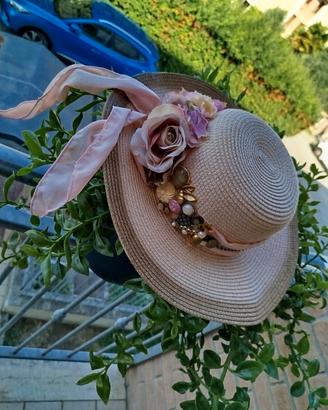 cappello paglia e pietre dure 
