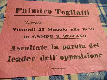 VOLANTINO TOGLIATTI ANNI 50-VENEZIA