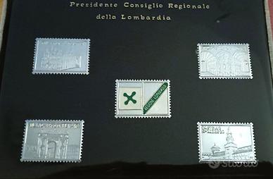 francobolli in argento bellezze di Milano
