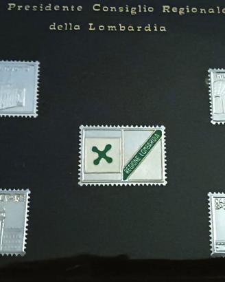 francobolli in argento bellezze di Milano