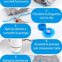 10 Sacchetti Sottovuoto + Pompa Elettrica NUOVI
