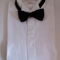 Camicia bianca da smoking 40 e papillon nero 
