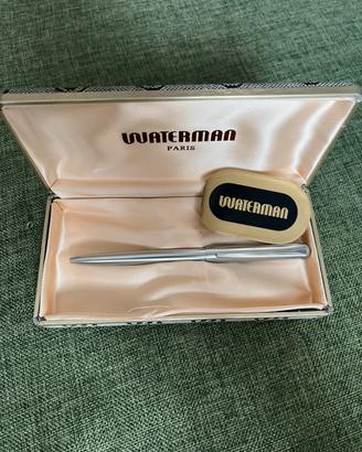 Penna a sfera Waterman Paris acciaio satinato
