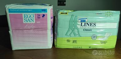Assorbenti Ego San  + Lines x incontinenza  