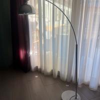 Lampada acciaio e marmo