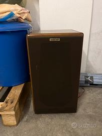 Coppia casse vintage in legno