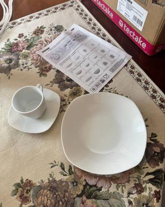 Set stoviglie Tectake 100 pezzi 12 persone nuovo