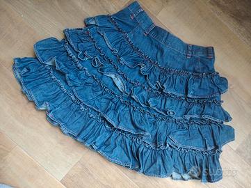 Gonna jeans volant balze Philosophy Serafini