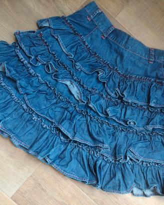 Gonna jeans volant balze Philosophy Serafini