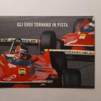 Gilles Villeneuve - Cartolina Postcard F1 Ferrari