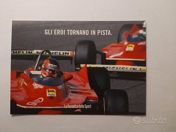 Gilles Villeneuve - Cartolina Postcard F1 Ferrari