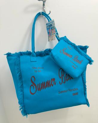 Borsa mare pochette e telo in microfibra Irge