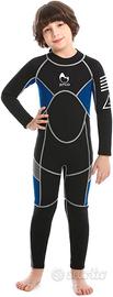 Muta sub snorkeling ragazzo taglia 10-14 anni, 3mm